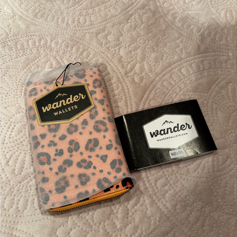 NWT Wander Wallets Leopard Print Wallet